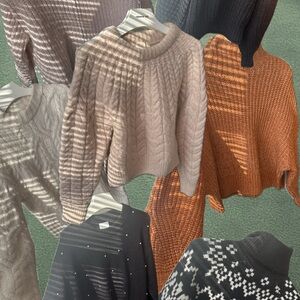 H&M Cable Knit Sweaters - Cream and Brown